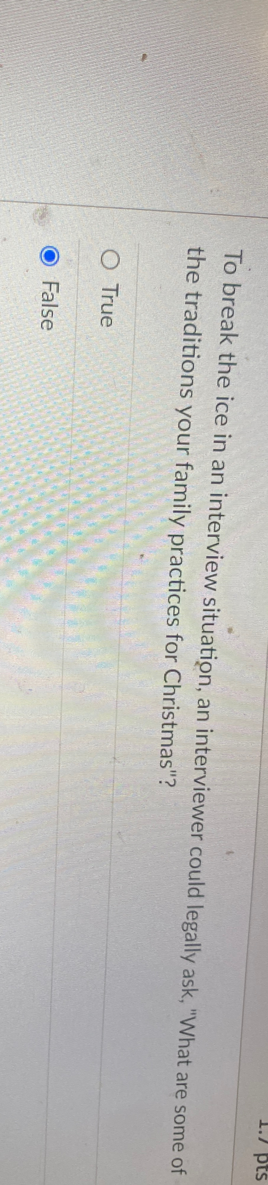  To break the ice in an interview situation, an interviewer could
