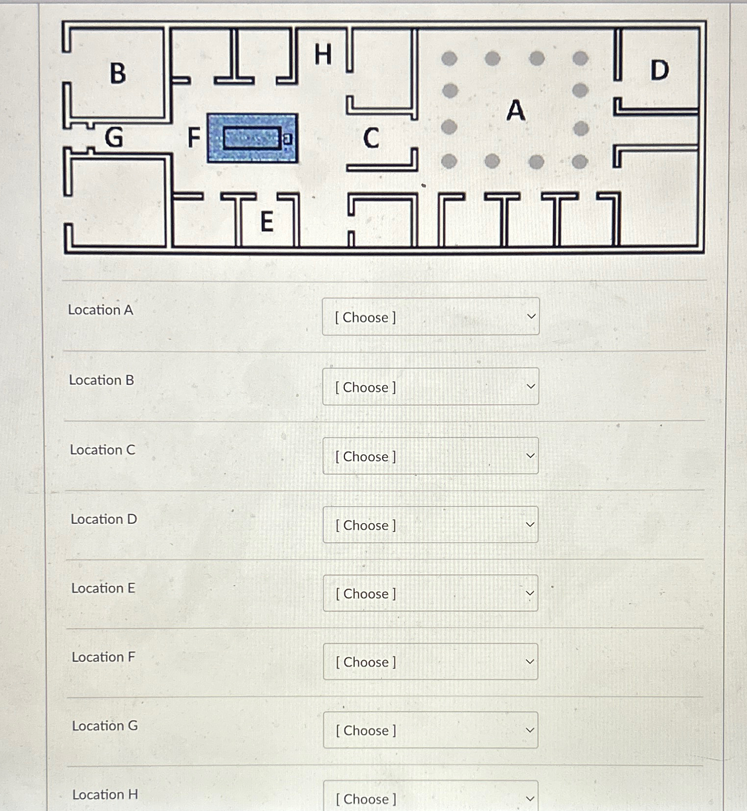  Location A Location B Location C Location D Location E Location
