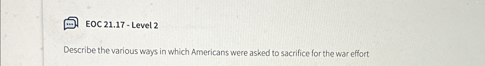  EOC 21.17- Level 2 Describe the various ways in which Americans
