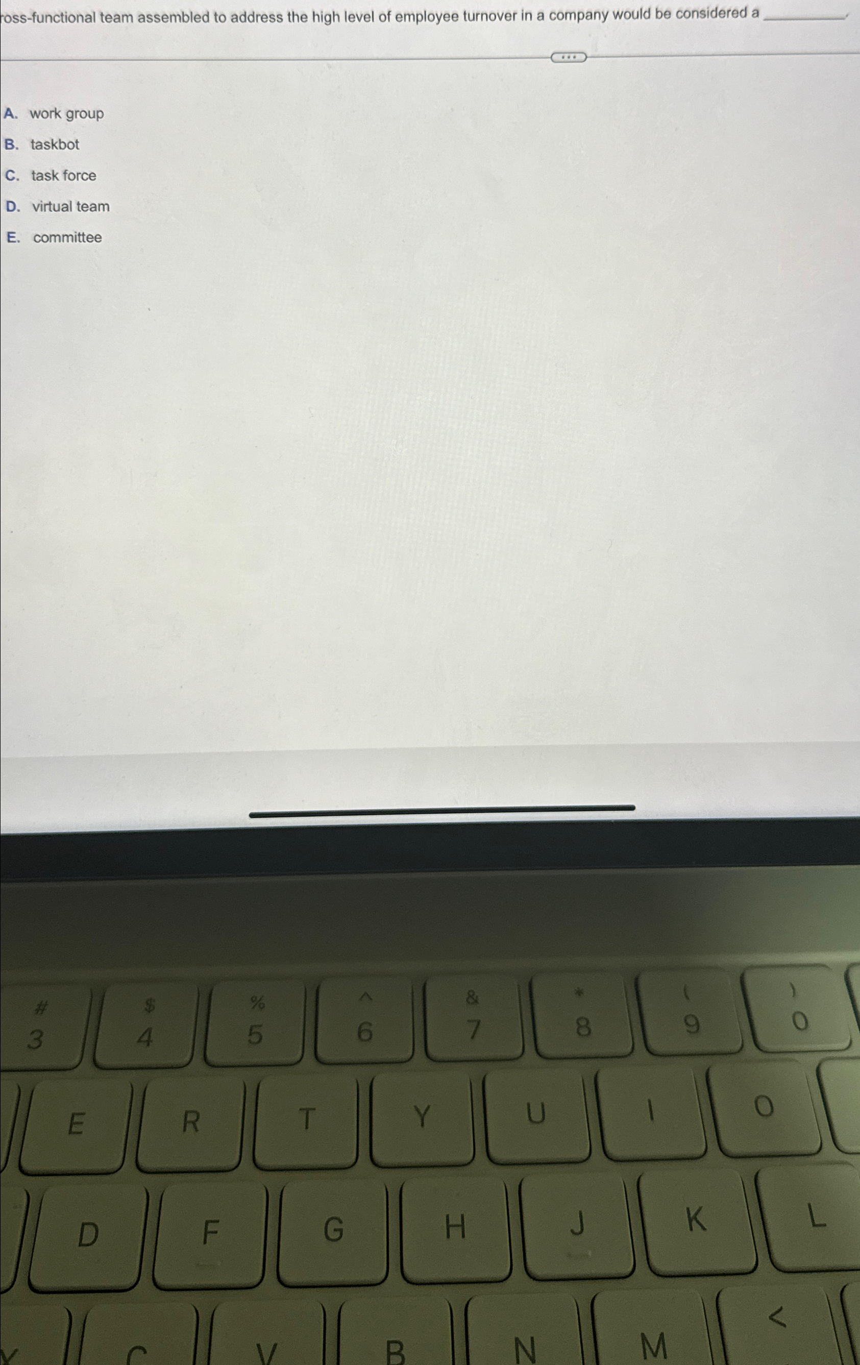  A cross-functional team assembled to address the high level of employee