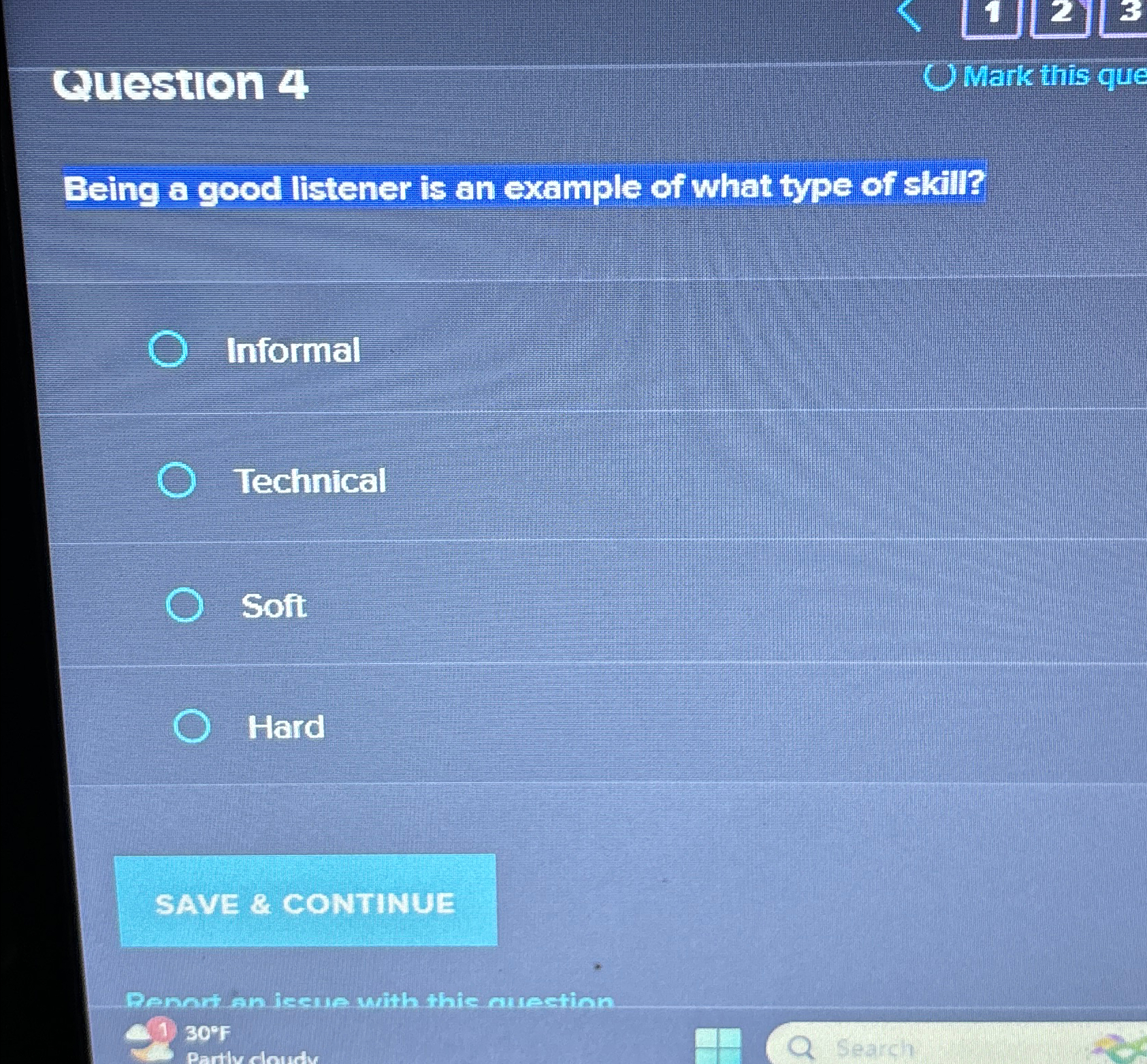  Question 4 Mark this que Being a good listener is an