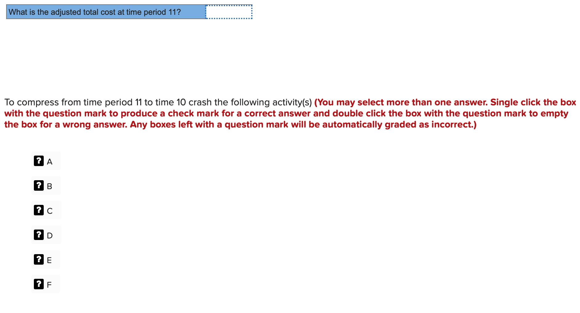 point of the network. For each move identify what activity(s) was crashed