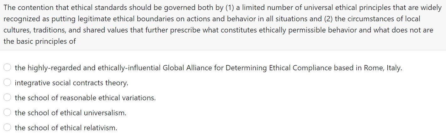  the highly-regarded and ethically-influential Global Alliance for Determining Ethical Compliance based
