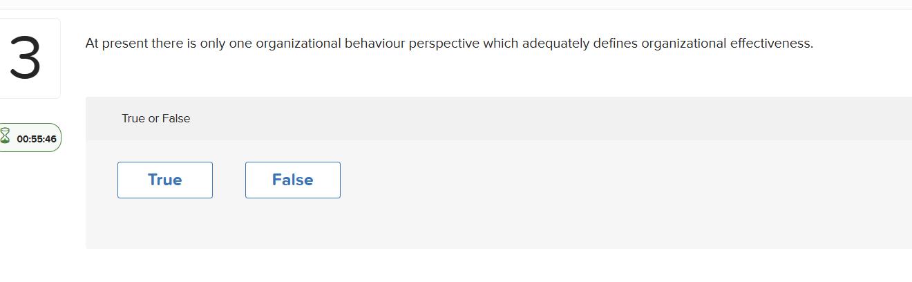  At present there is only one organizational behaviour perspective which adequately