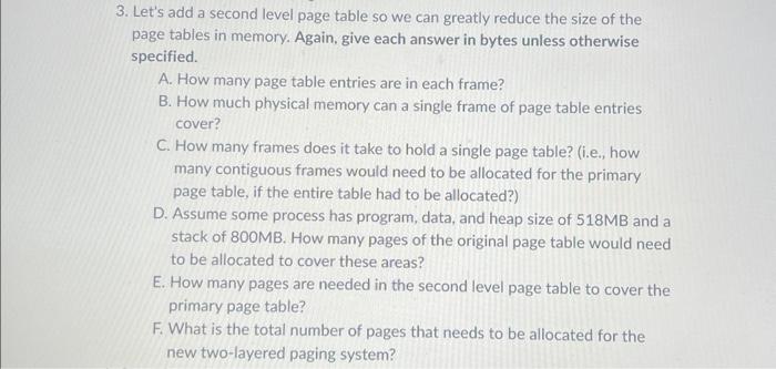 pls help 03 3. Let's add a second level page table so
