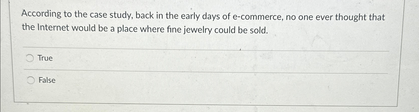  According to the case study, back in the early days of