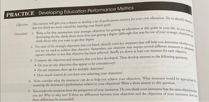  RACTICE Developing Education Objective Dirrctions Dirrctions 1. think about why you