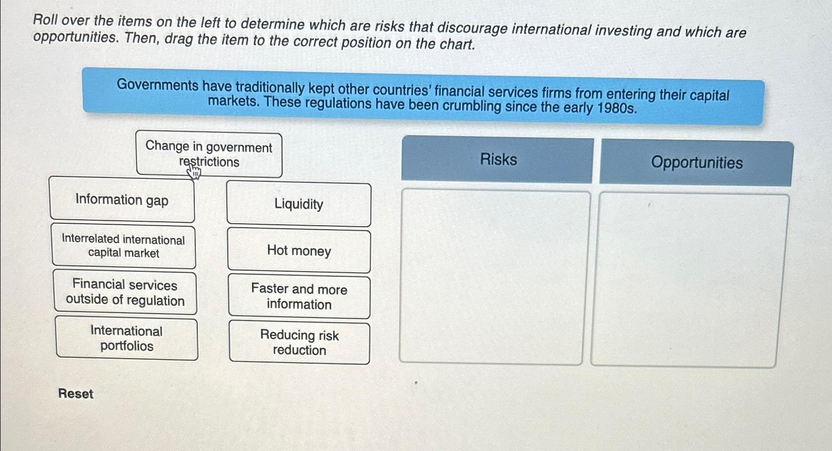  Roll over the items on the left to determine which are