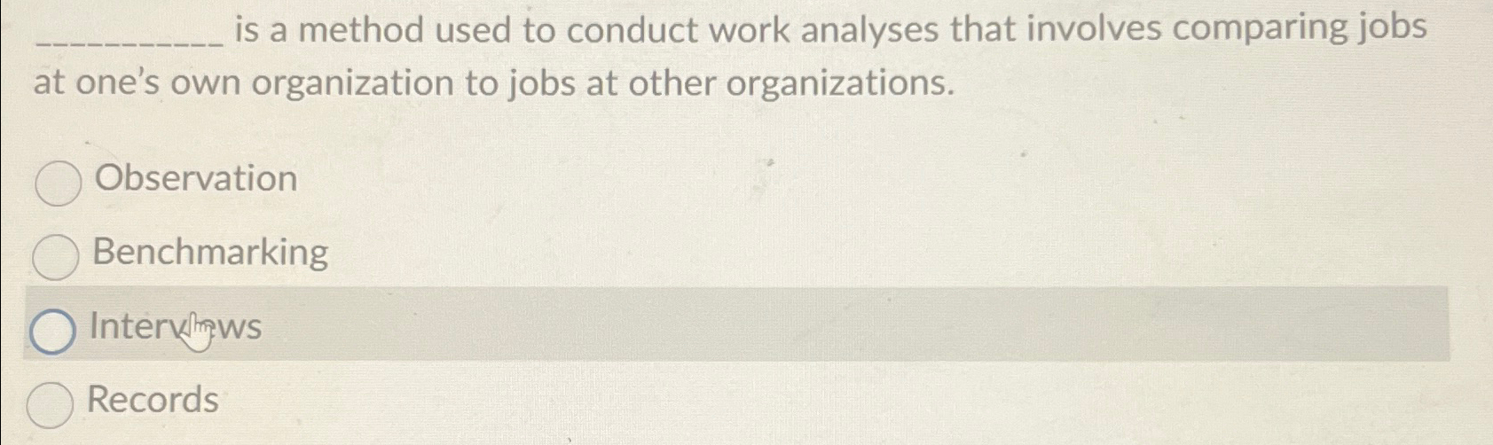  is a method used to conduct work analyses that involves comparing