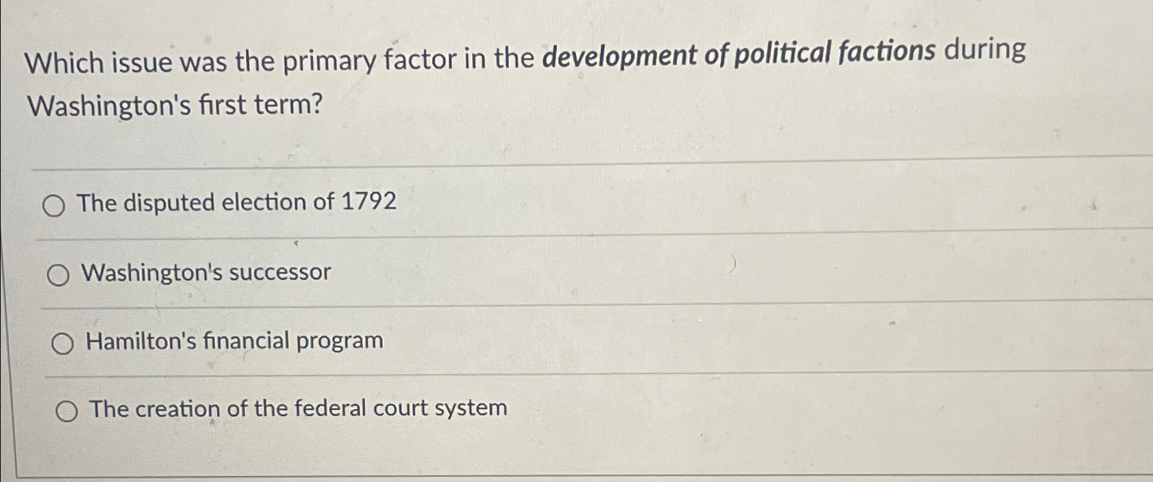  Which issue was the primary factor in the development of political