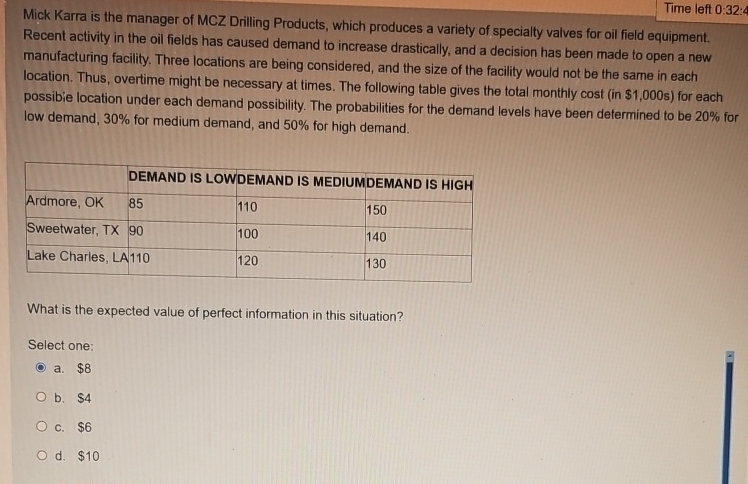  Time left 0:32:4 Mick Karra is the manager of MCZ Drilling