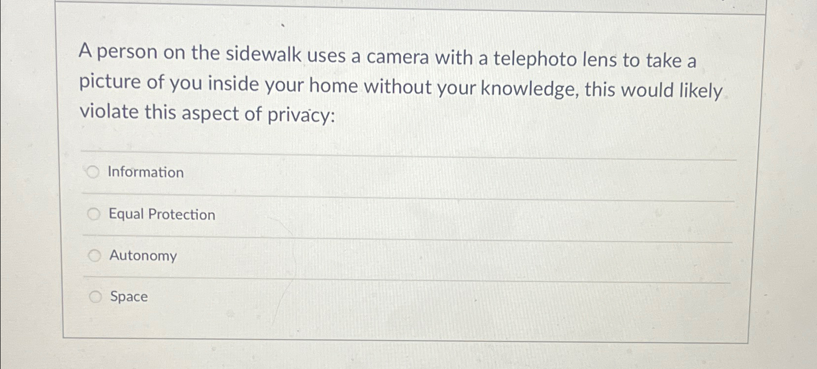  A person on the sidewalk uses a camera with a telephoto