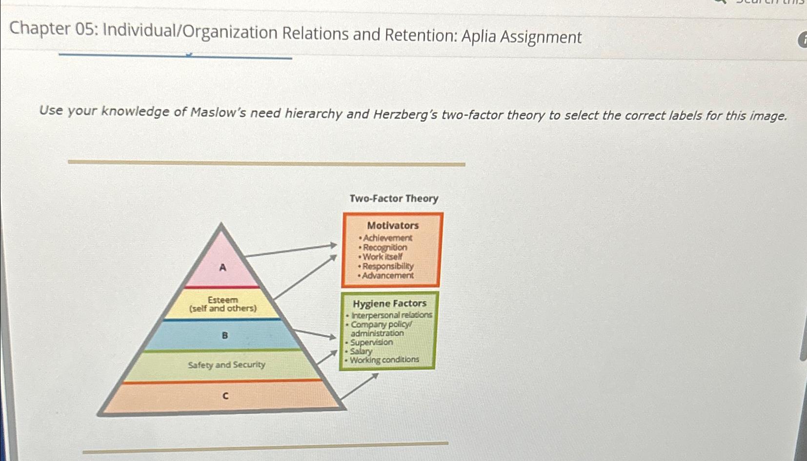  Chapter 05: Individual/Organization Relations and Retention: Aplia Assignment Use your knowledge