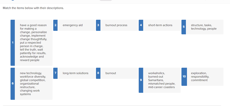  Match the items below with their descriptions. have a good reason