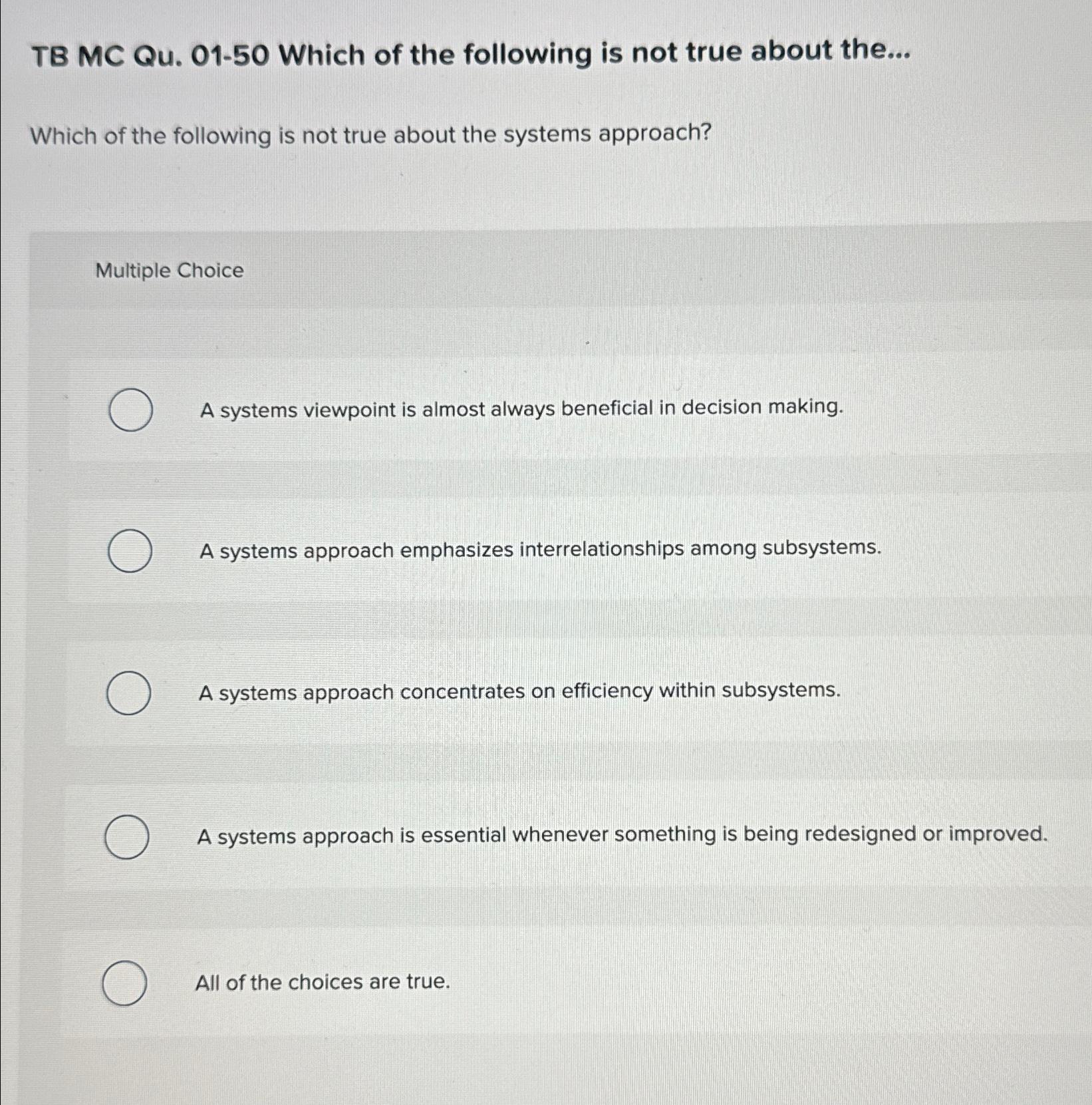  TB MC Qu.01-50 Which of the following is not true about