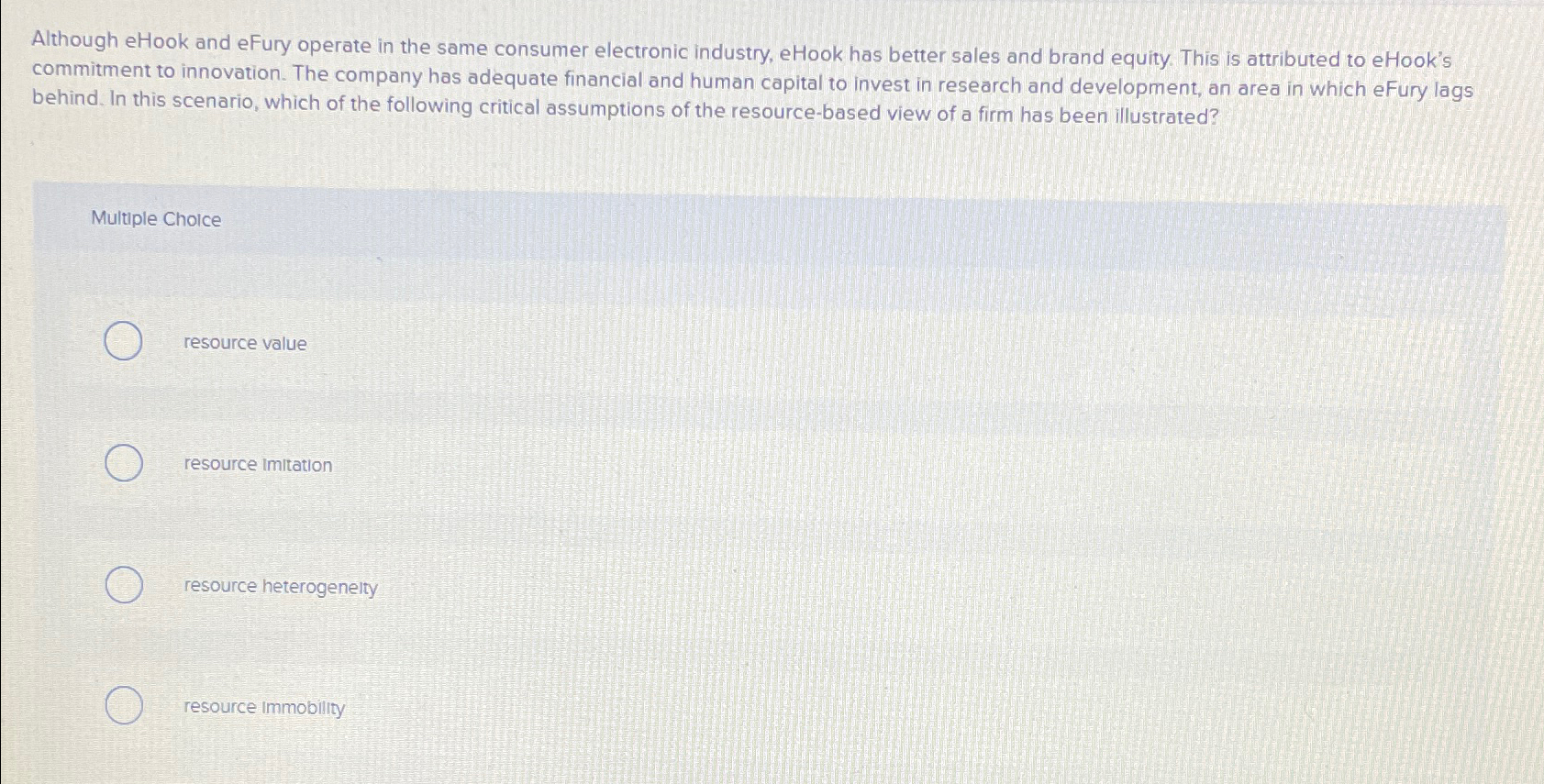  Although eHook and eFury operate in the same consumer electronic industry,