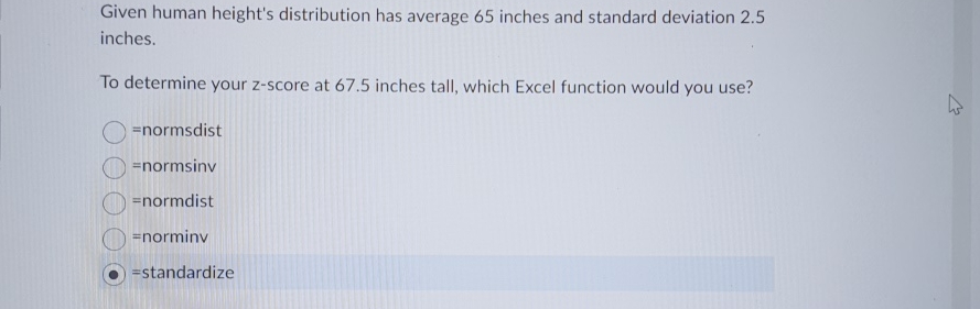  Given human height's distribution has average 65 inches and standard deviation