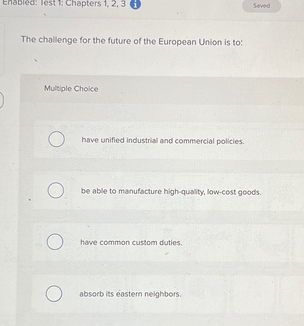  Enabled: lest 1: Chapters 1,2,3 i The challenge for the future