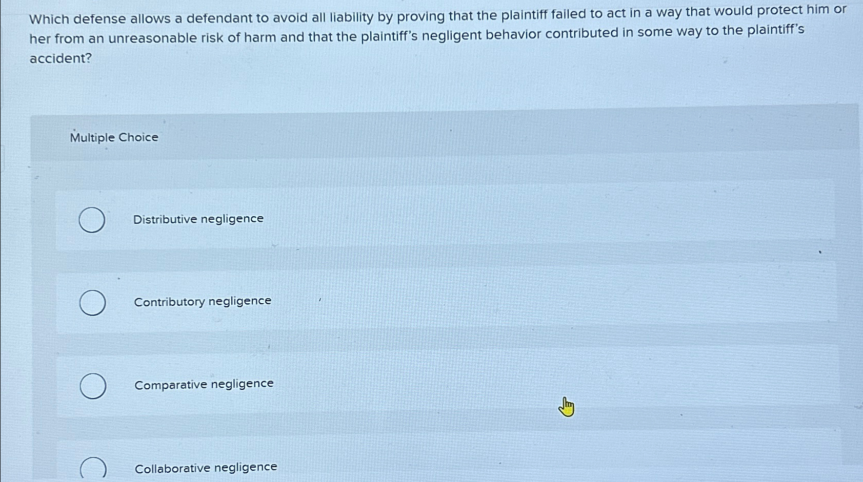  Which defense allows a defendant to avoid all liability by proving