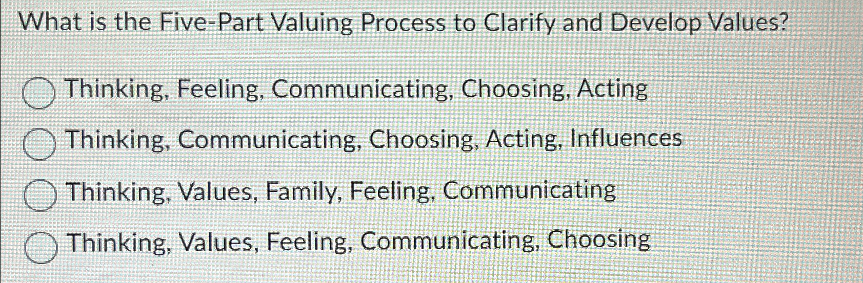  What is the Five-Part Valuing Process to Clarify and Develop Values?