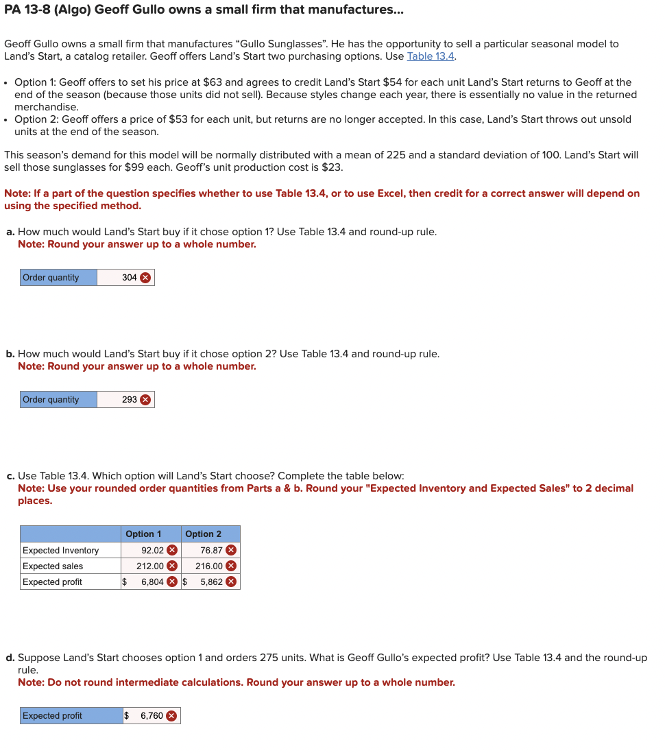 PLEASE HELP ASAP!!! WILL UPVOTE IF CORRECT!!!!!! (Table 13.4 is Second Screenshot