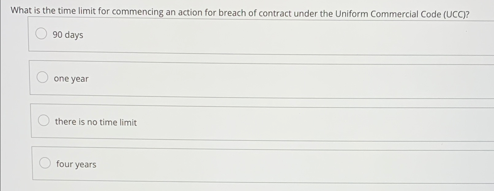  What is the time limit for commencing an action for breach