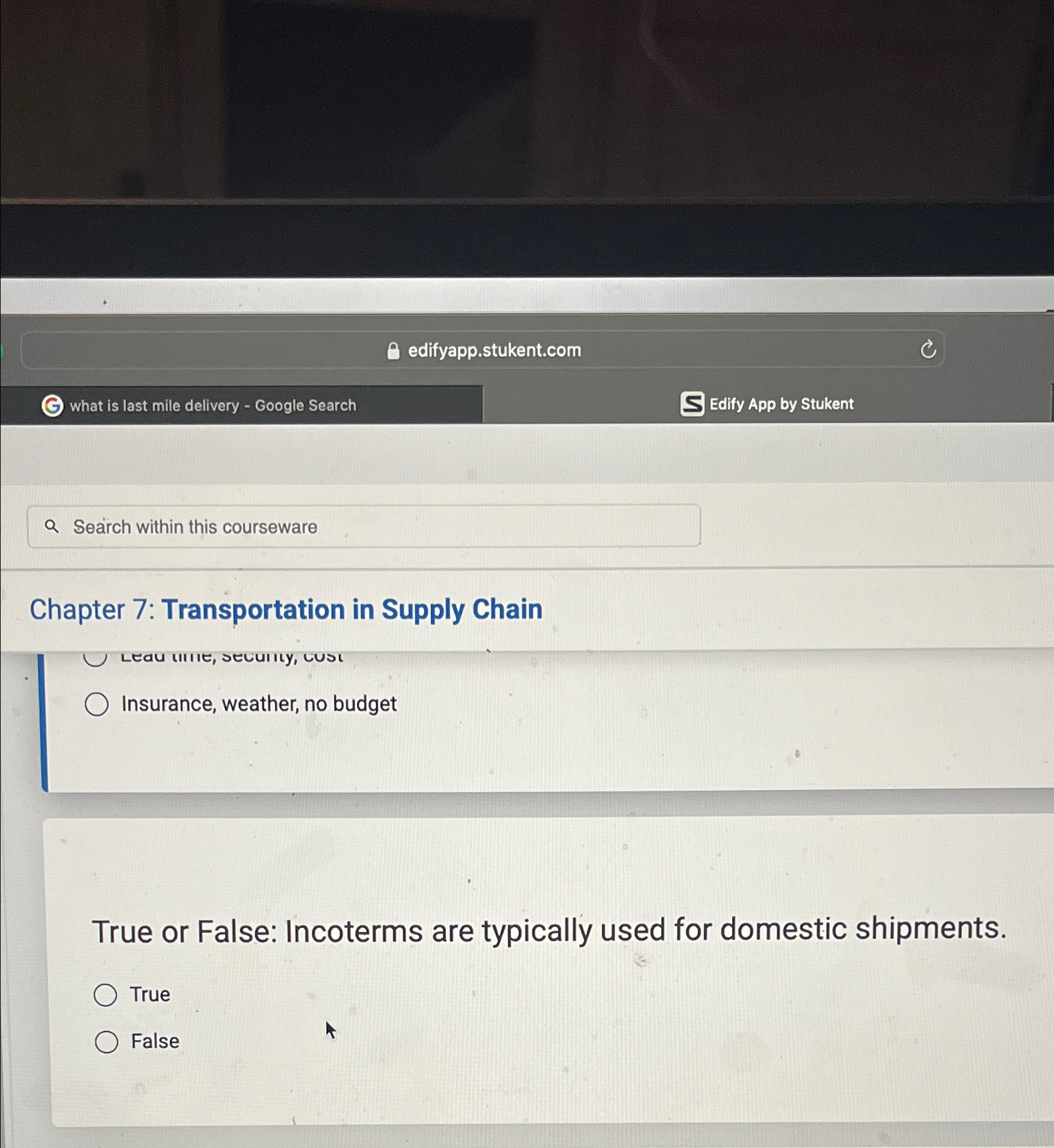  edifyapp.stukent.com What is last mile delivery - Google Search Edify App