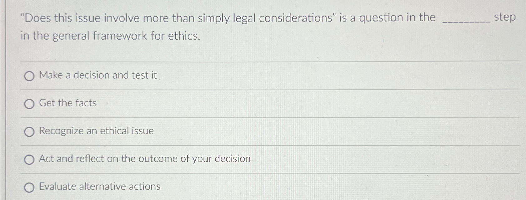  "Does this issue involve more than simply legal considerations" is a