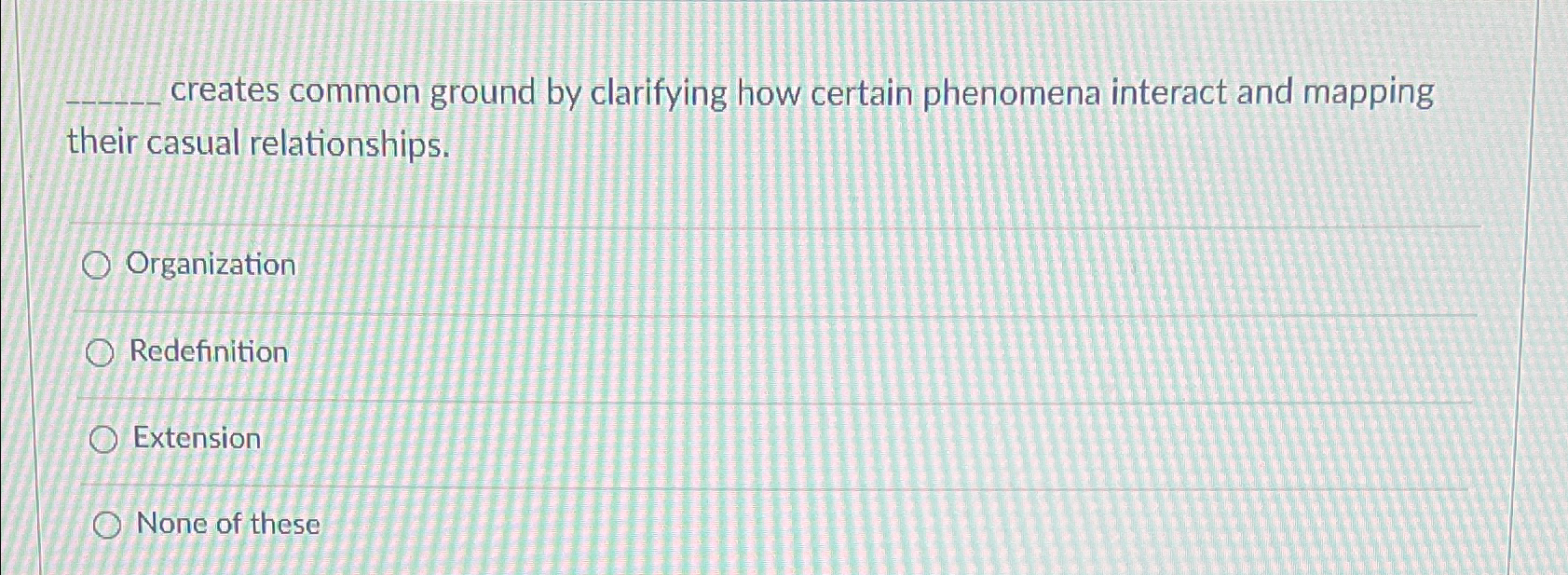  creates common ground by clarifying how certain phenomena interact and mapping