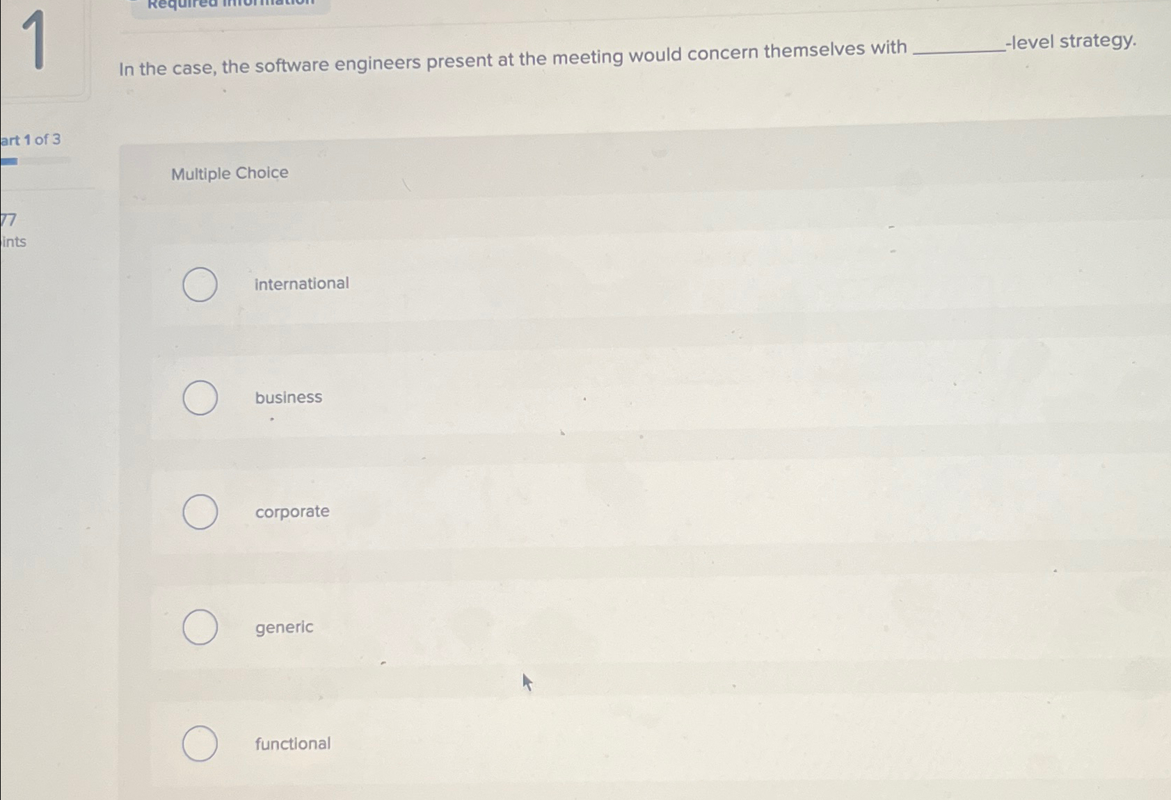  1 In the case, the software engineers present at the meeting