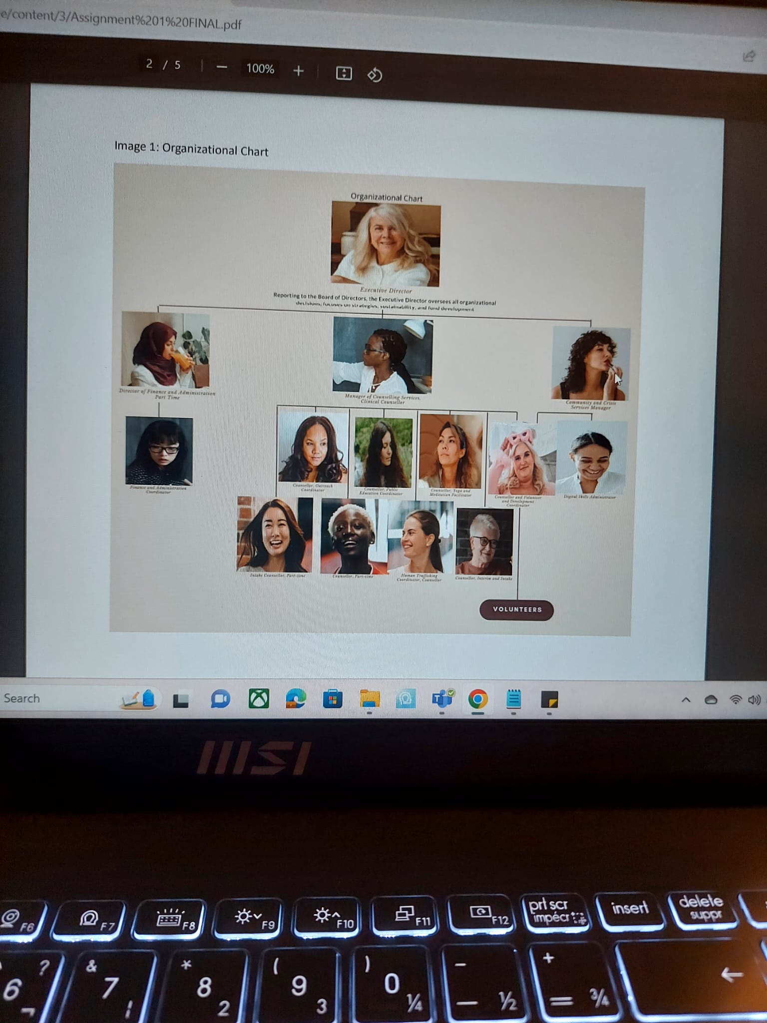 Assignment 1: Case Study Backgrounder: You are the Executive Director for a
