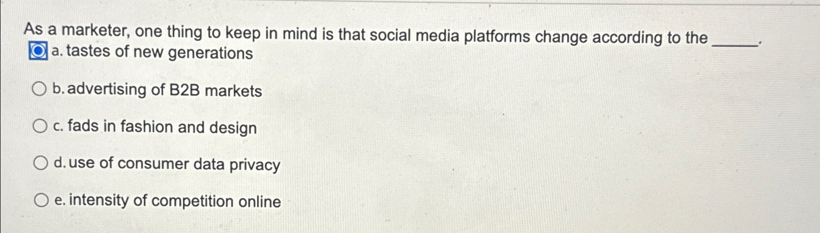  As a marketer, one thing to keep in mind is that