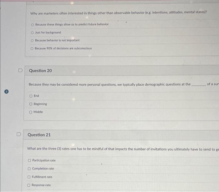  Why are marketers often interested in things other than observable behavior