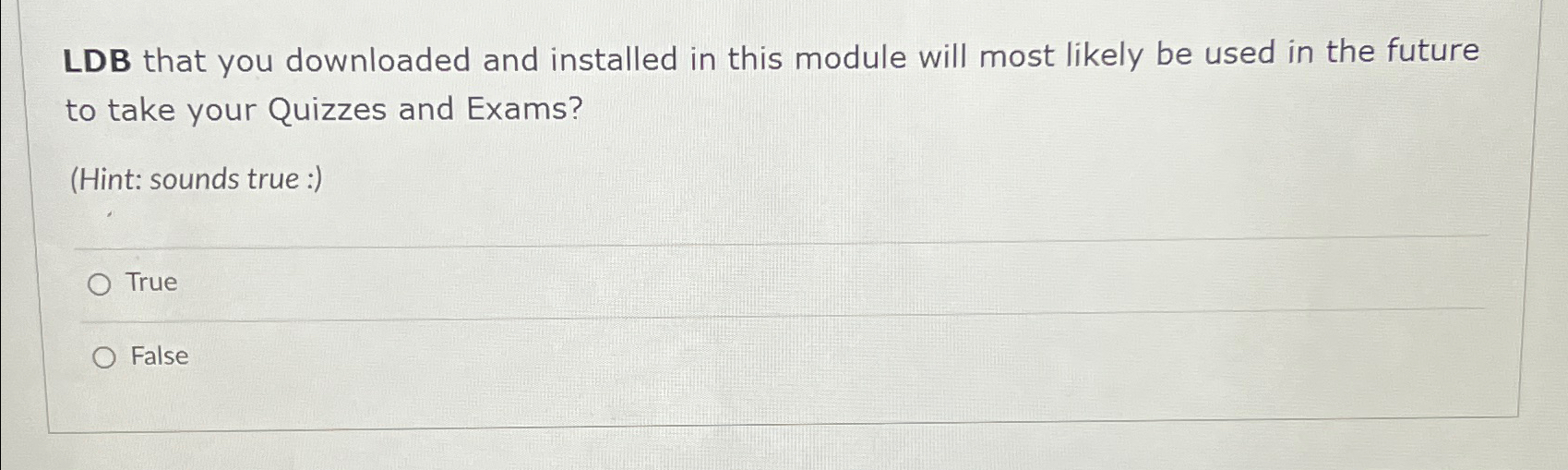  LDB that you downloaded and installed in this module will most