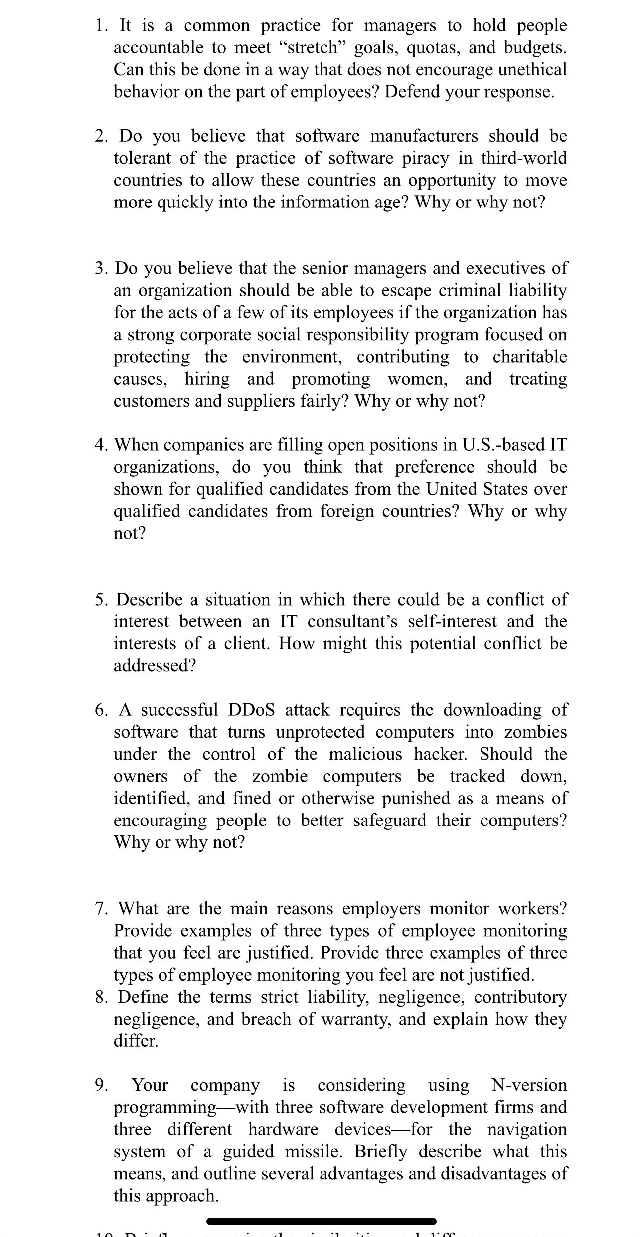  1. It is a common practice for managers to hold people