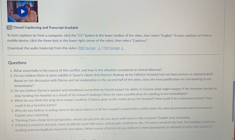  CC Closed Captioning and Transcript Available To turn captions on from