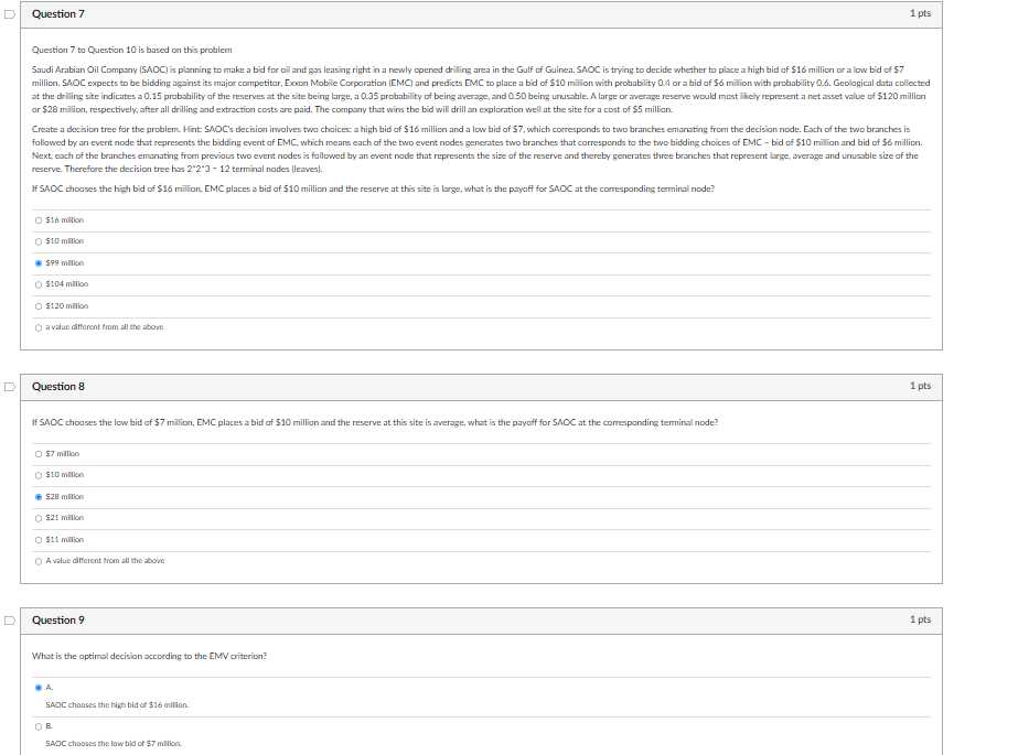D Question 7 Question 7 to Question 10 is based on this