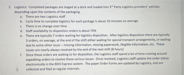 order fulfillment operation. You can draw this by hand if that's easier