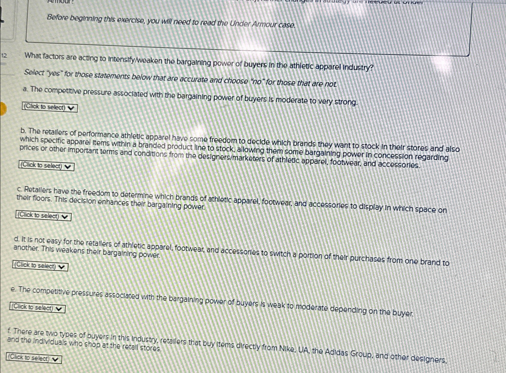  Before beginning this exerclse, you will need to read the Under