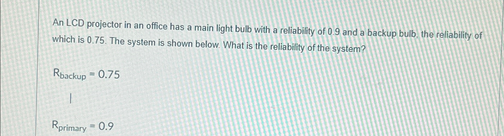  An LCD projector in an office has a main light bulb