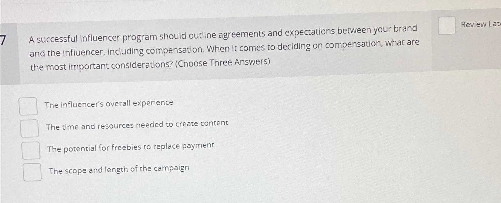  A successful influencer program should outline agreements and expectations between your