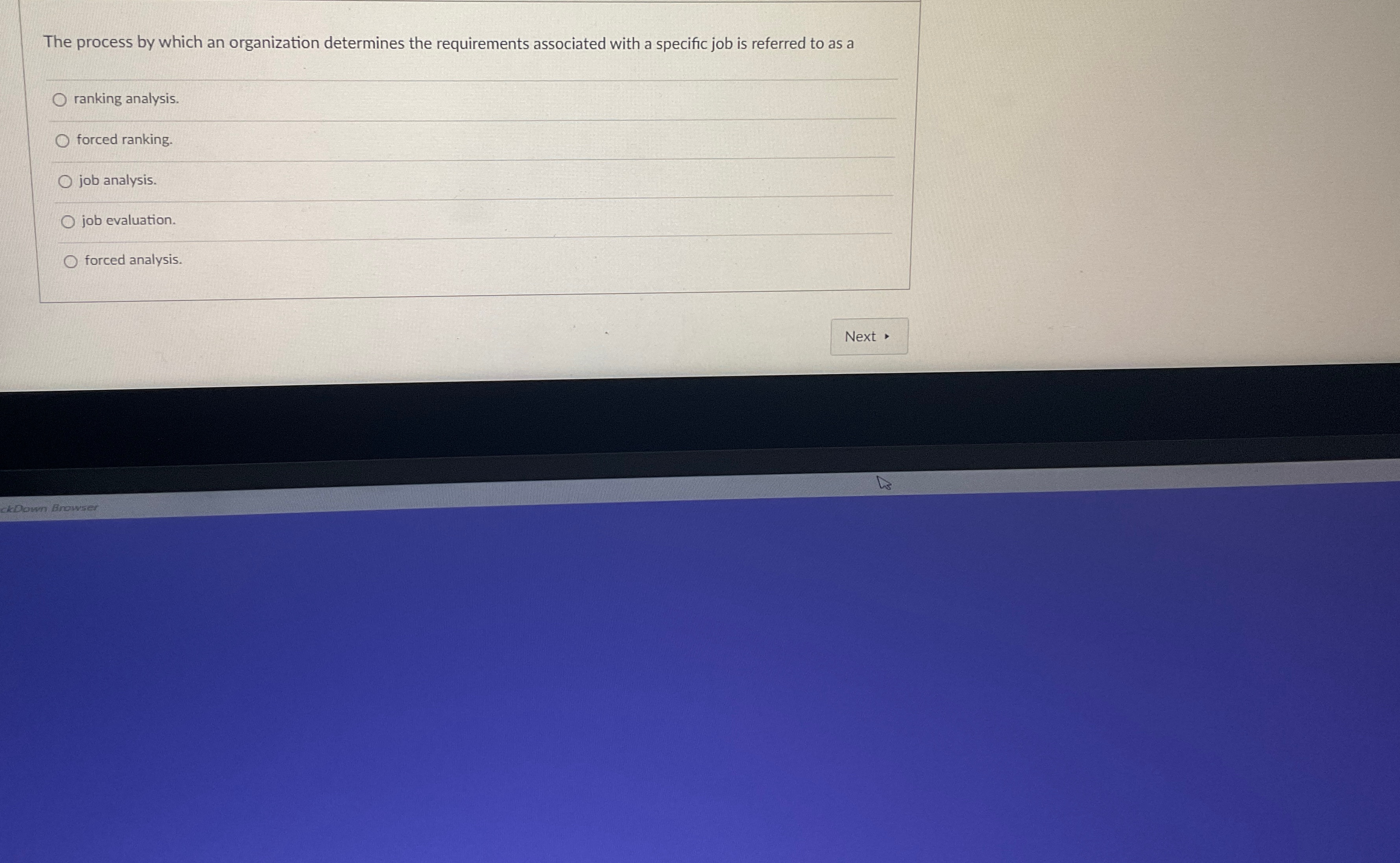  The process by which an organization determines the requirements associated with