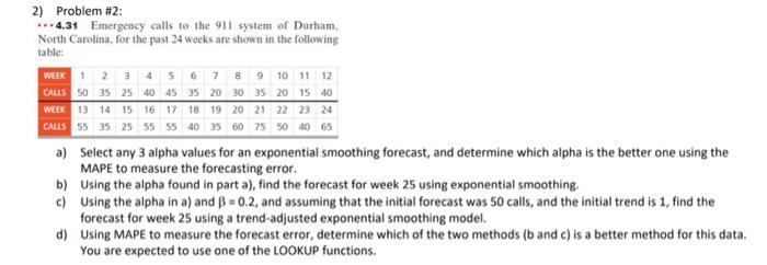  2) Problem \#2: ..4.31 Emergency calls to the 911 system of