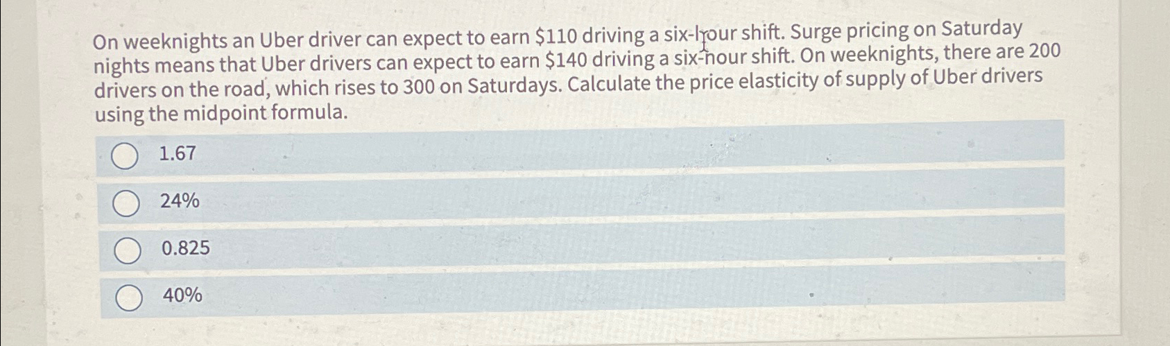  On weeknights an Uber driver can expect to earn $110 driving