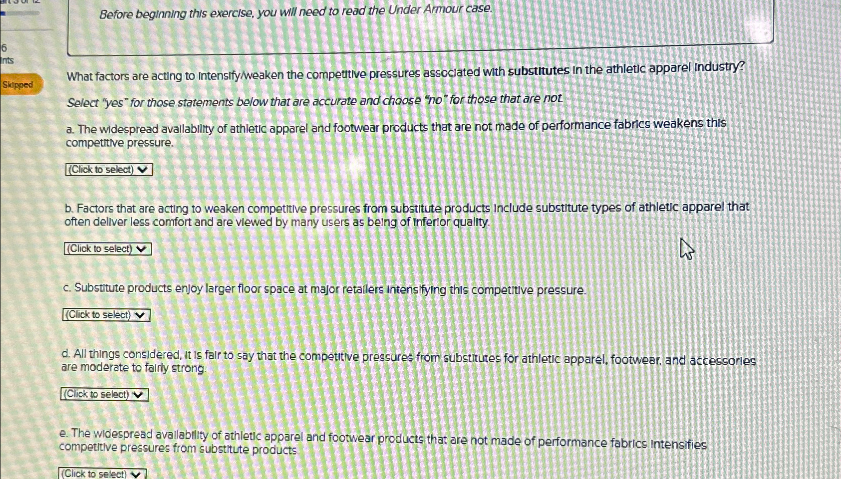  Before beginning this exerclse, you will need to read the Under