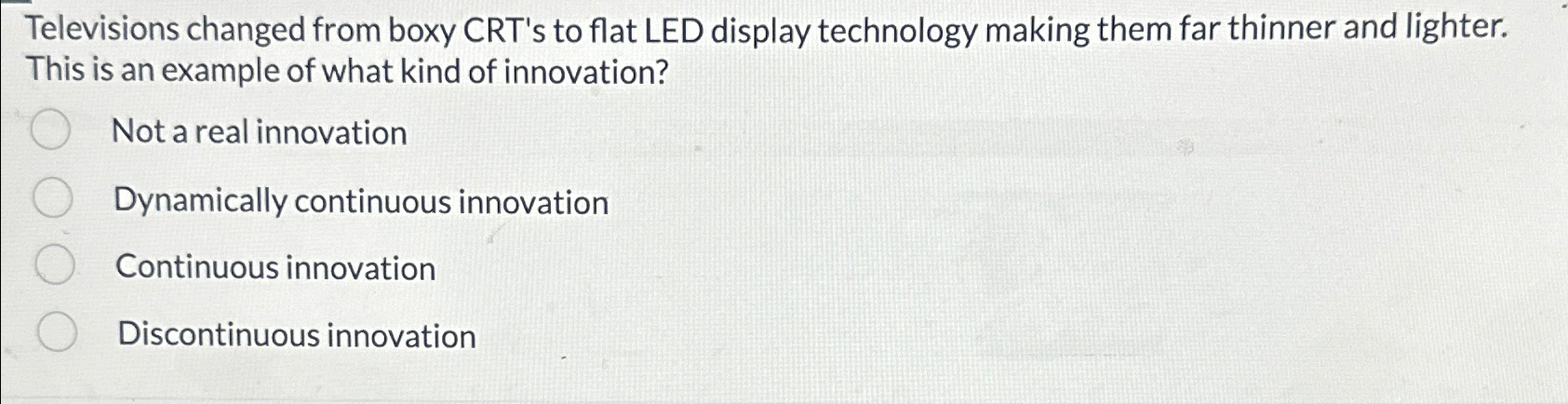  Televisions changed from boxy CRT's to flat LED display technology making