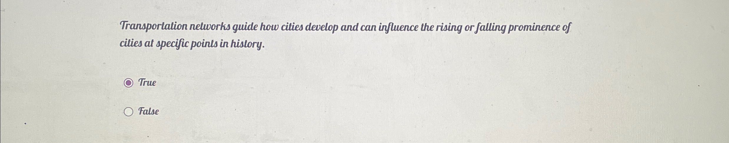  Transportation networks guide how cilies develop and can influence the rising