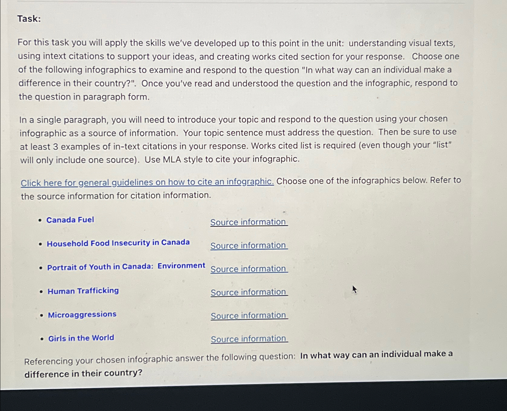  Task: For this task you will apply the skills we've developed