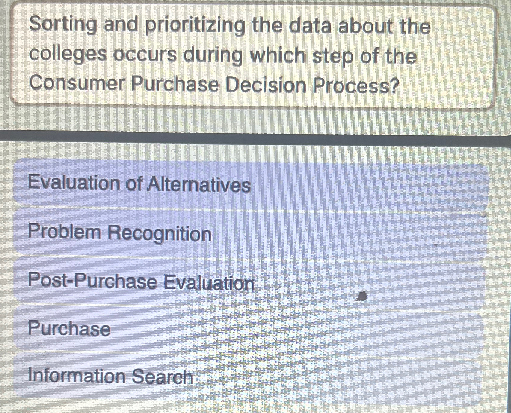  Sorting and prioritizing the data about the colleges occurs during which
