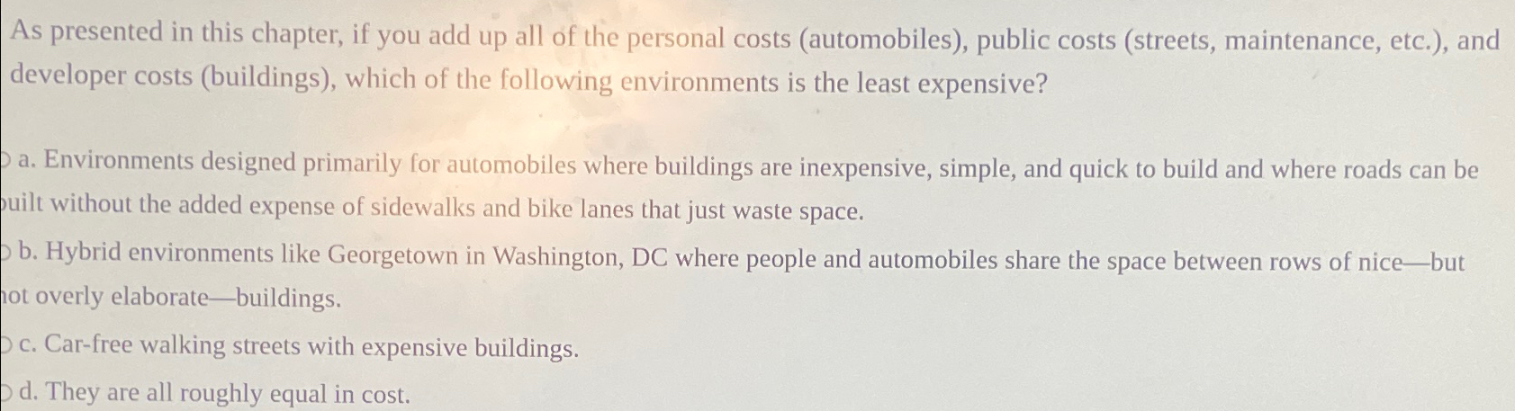  As presented in this chapter, if you add up all of